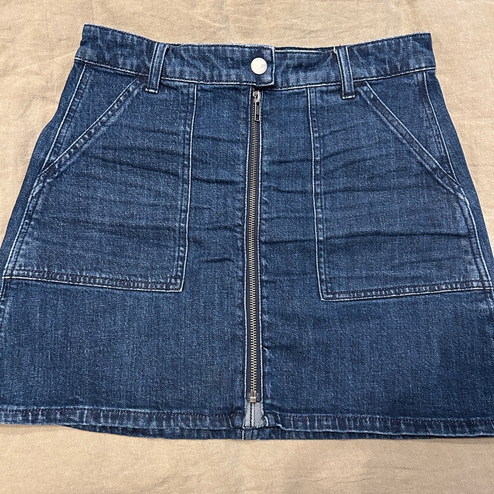 Madewell Zip Front Denim Skirt